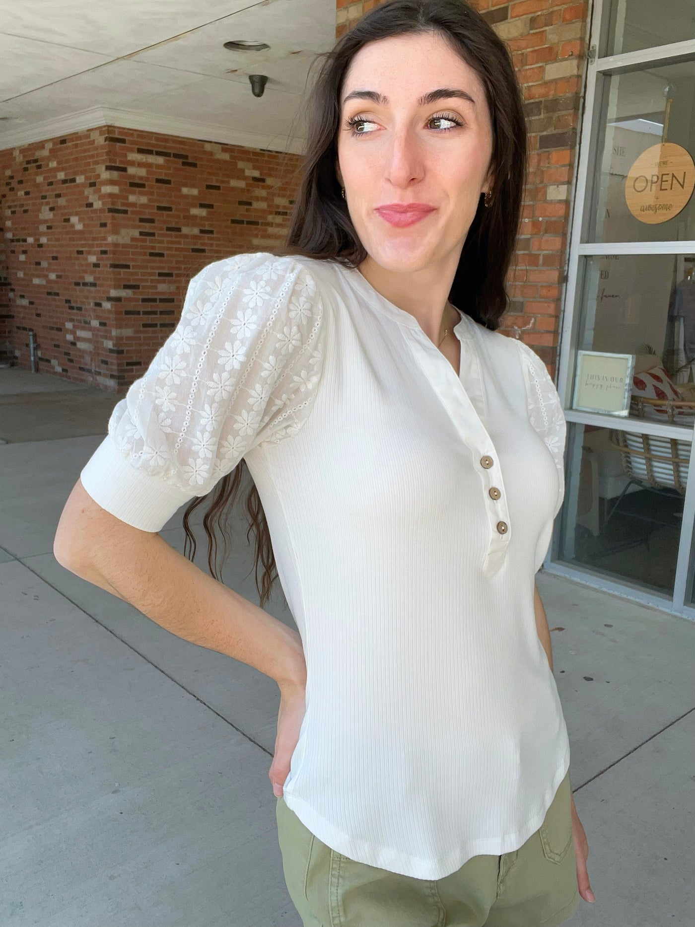 Eyelet Henley