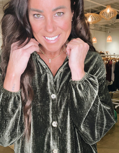 Lorelai Pleated Button Down