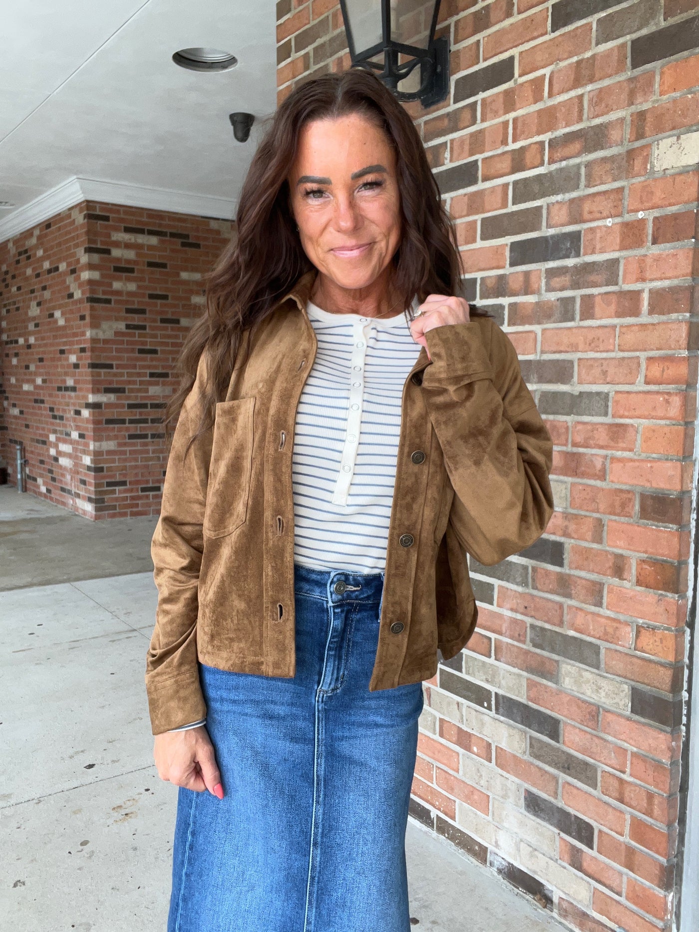 All Day Cropped Suede