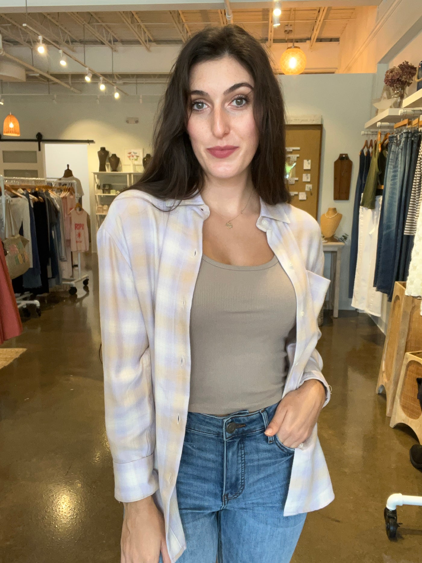 River Plaid Button Up
