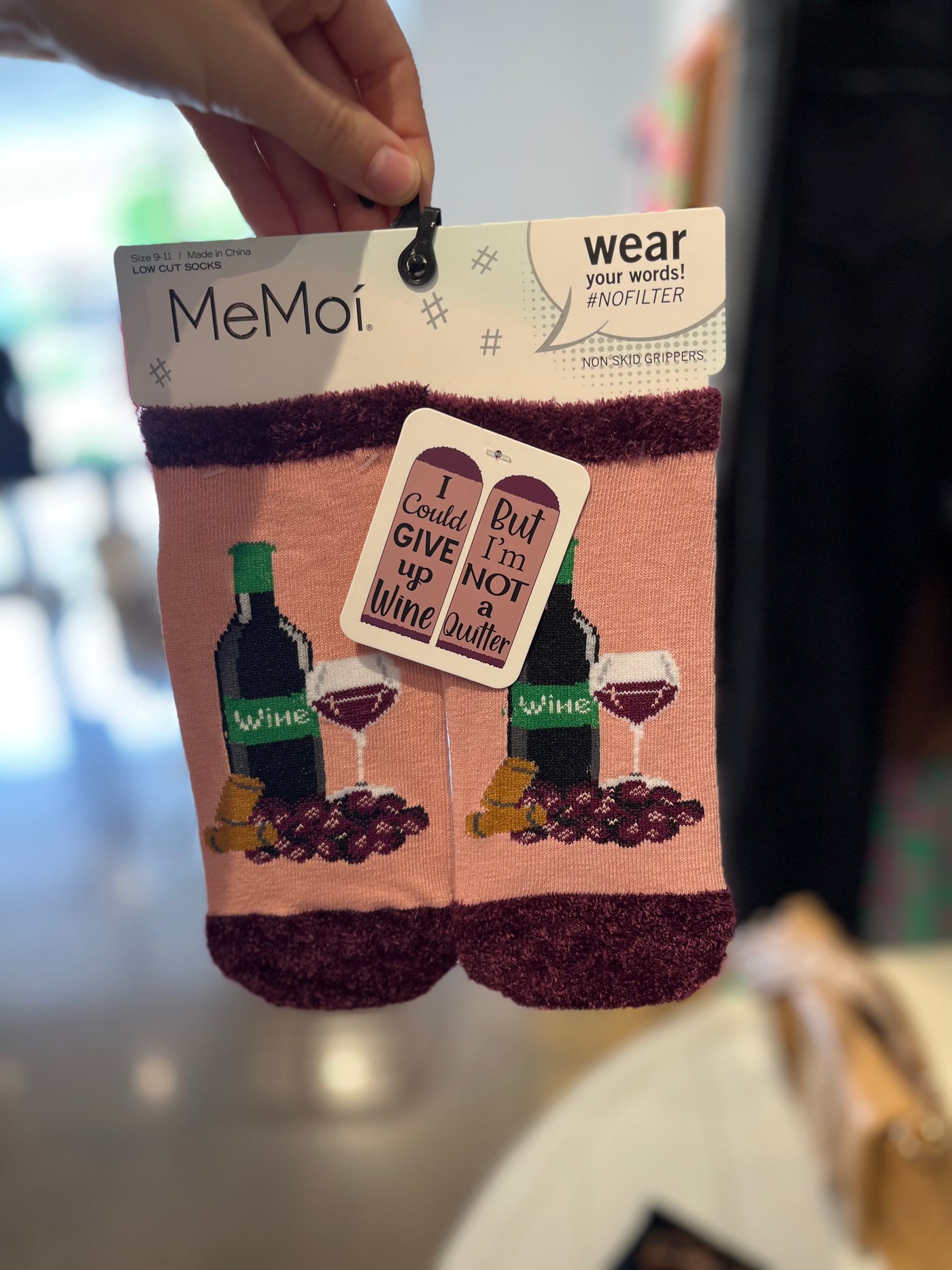 Give Up Wine Socks