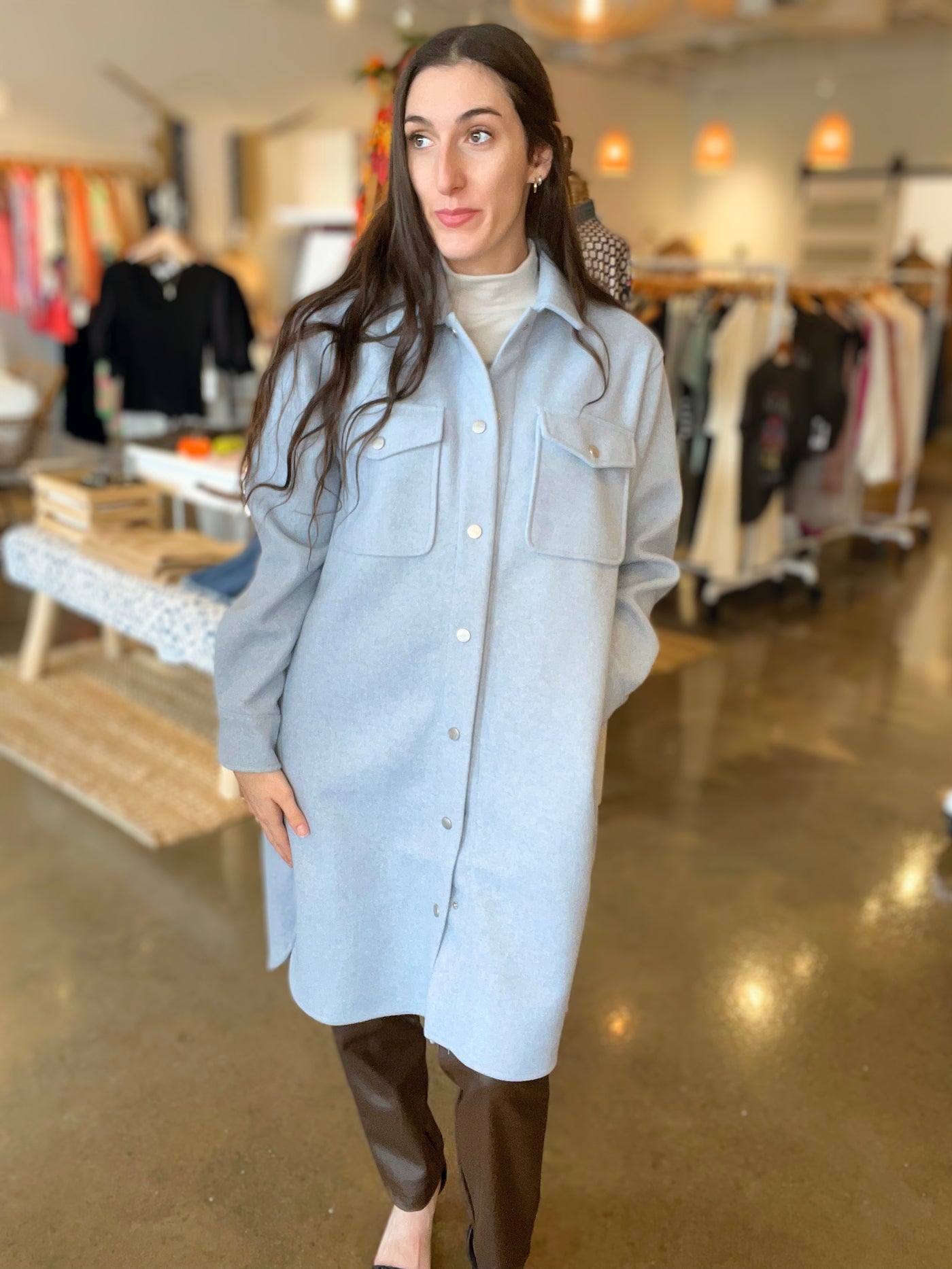 Chambray Shirt Jacket