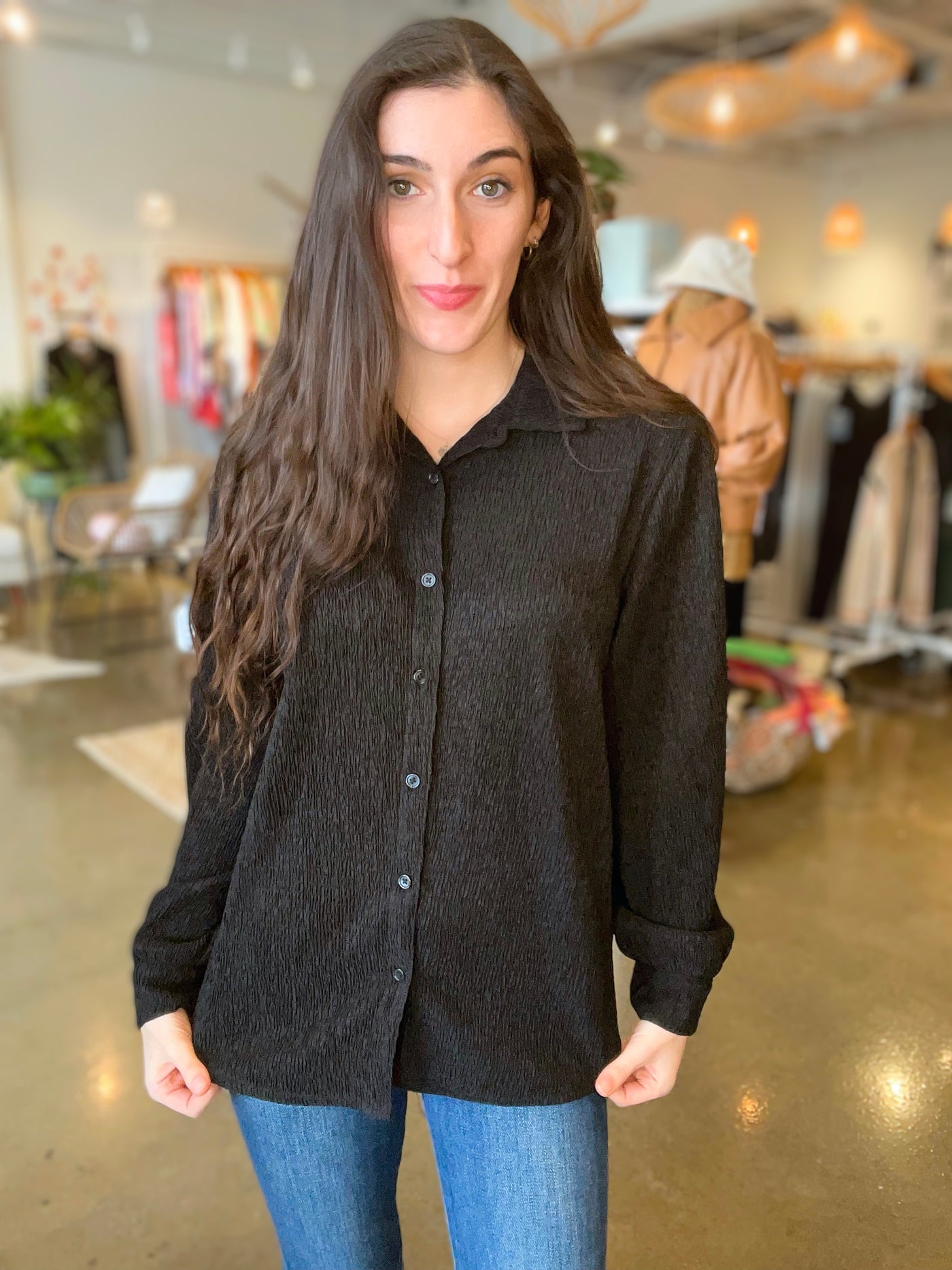 Lyrical Crinkle Knit Shirt