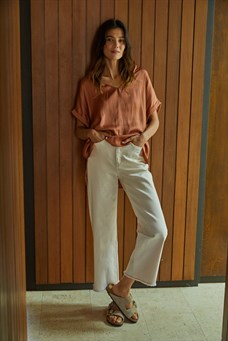 Satin V Neck