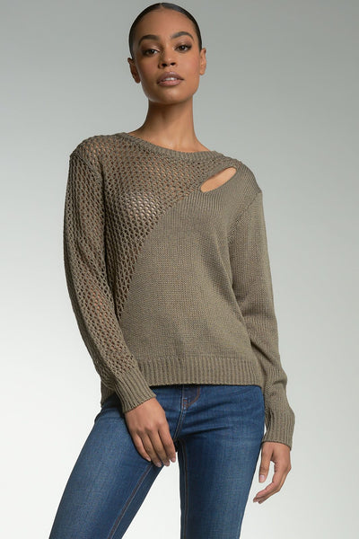Shoulder Slit Sweater