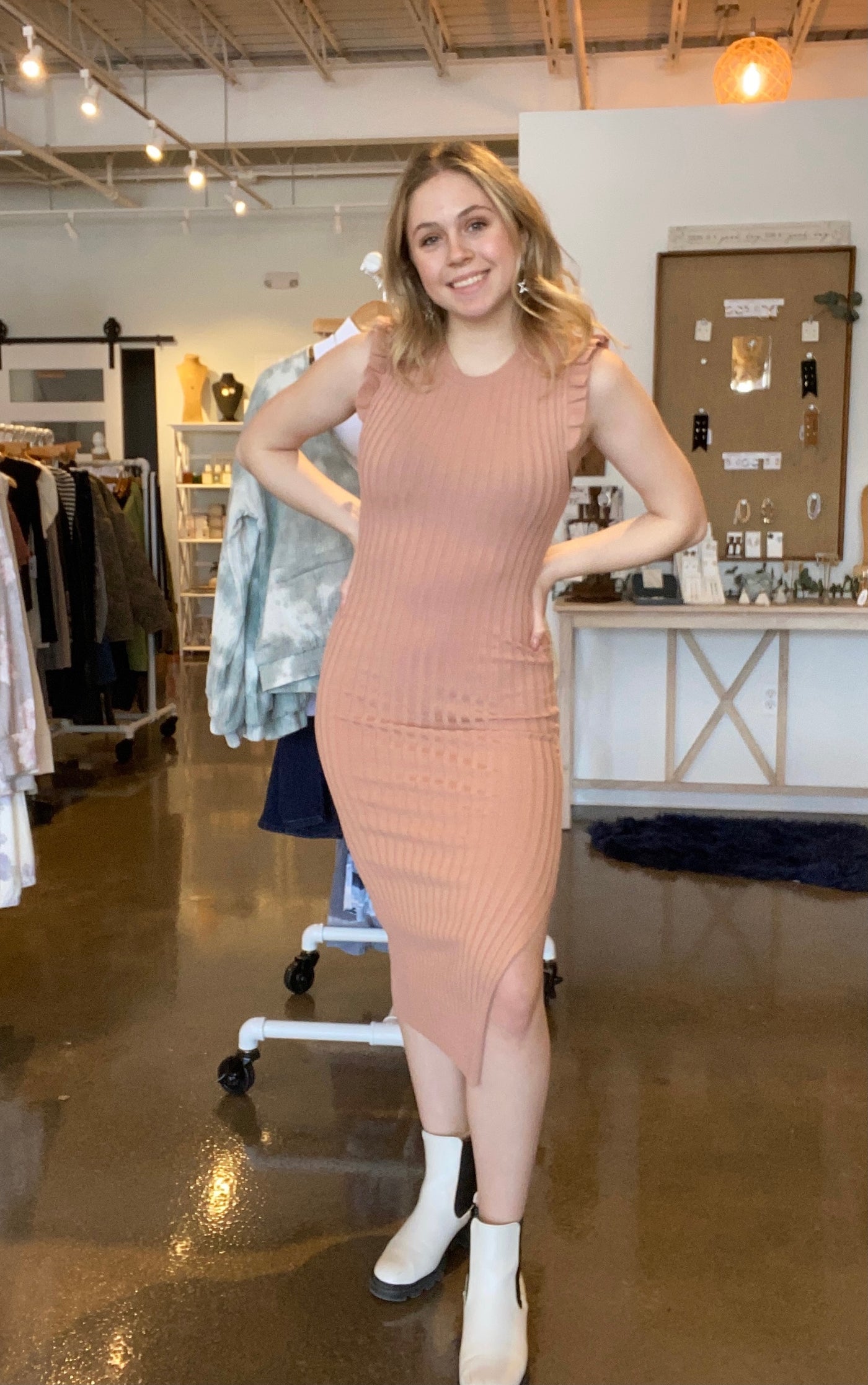 Frill Midi Dress