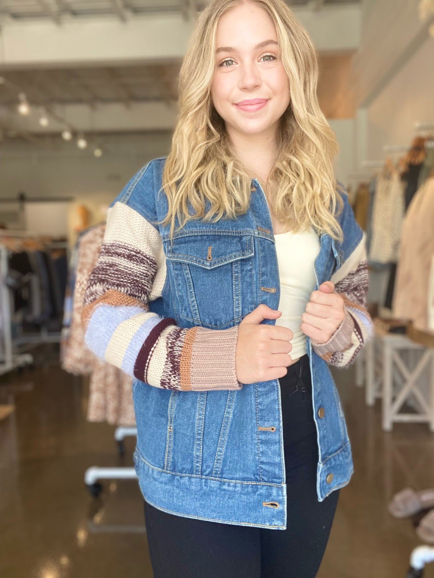 Denim Knit Jacket