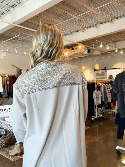 Corduroy Sequin Shacket